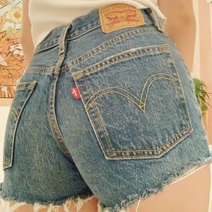 Levi Ripped Jean Shorts